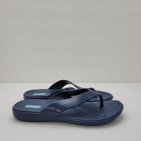 Oka B Navy Sandal Flip Flop Women's Shoes US Size ML - Picture 1 of 6